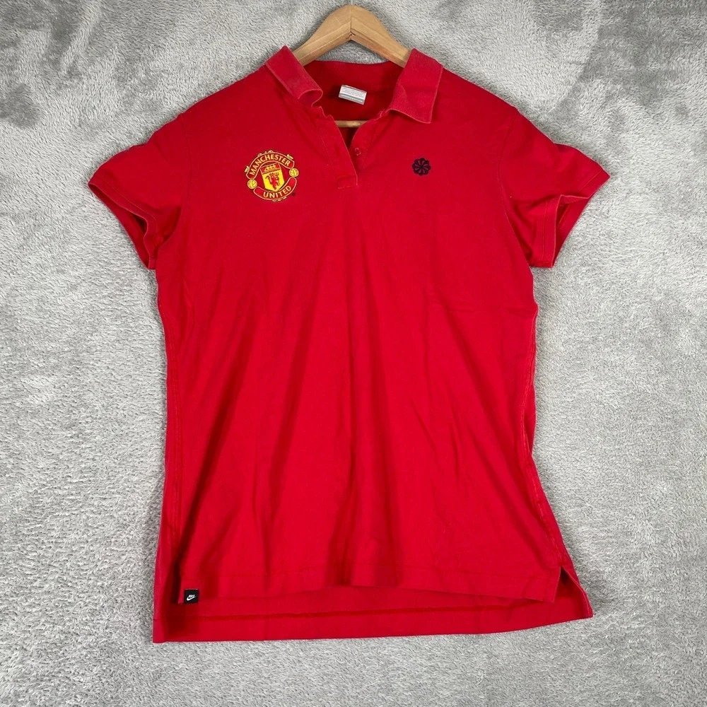 Nike Manchester United Polo Shirt Mens XL Red Soccer Football Premier League